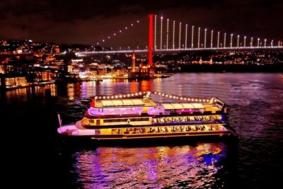 All Inclusive Luxury Bosphorus Dinner Cruise & Turkish Night Show - Panoramic views: the European shore gets the spotlight first