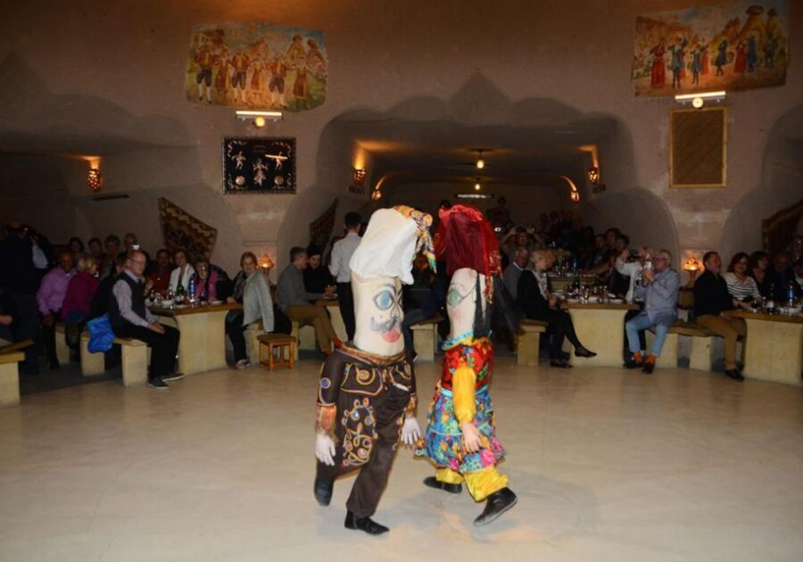 Avanos: Turkish Music and Dance Show with Dinner & Drinks - The dinner portion: mezes first, then dinner during breaks