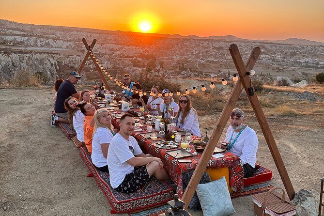Barbecue Picnic in the valley (Sunset Time) - What you eat: mezes, BBQ meats, cheese, and fruit dessert