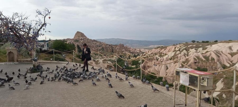 Cappadocia: Derinkuyu, Selime, Nar Crater Lake & Ihlara Tour - Uçhisar and the Pigeon Valley viewpoint: quick but worth the camera time