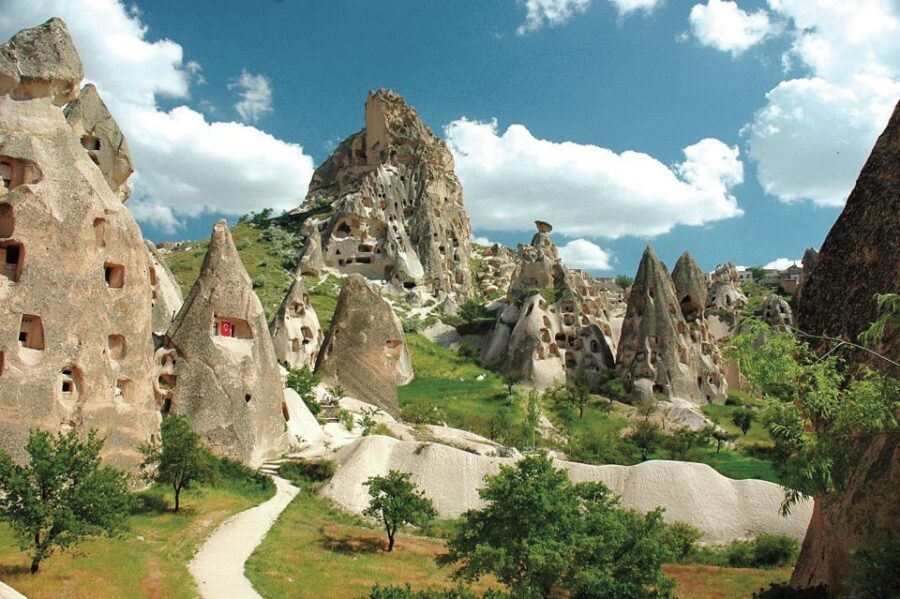 Cappadocia: Hiking & Undergroud City Tour - Red Valley hike: the color show starts early