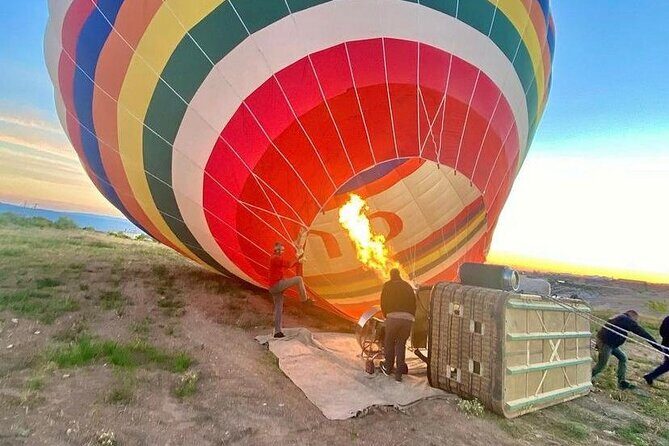 Cappadocia Hot Air Balloon 1 of 4 Valleys - Landing, Non-Alcoholic Champagne, and the Ride Back to Goreme