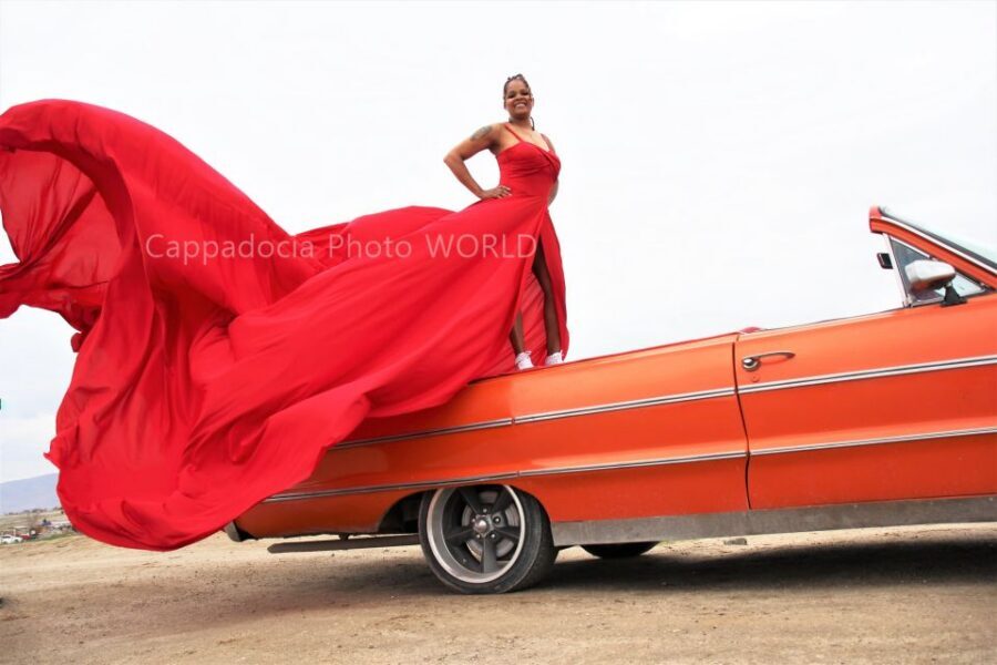Cappadocia Photo Shoot with Classic Car and Flying Dress - Your 2.5-hour route: from Göreme stops to Love Valley and Rose Valley