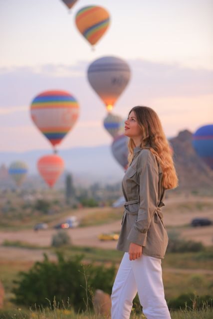 Cappadocia Photo Shoot with Flying Dress Option in Goreme - The 2-hour flow: pickup, balloon moment, and two valley photo stops