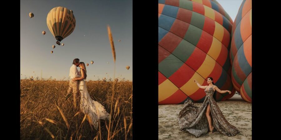 Cappadocia: PhotoShoot with Balloons. Flying Dress included. - The dress setup: color choice and comfort reality