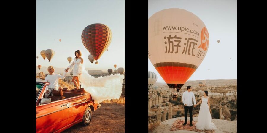 Cappadocia: PhotoShoot with Balloons. Flying Dress included. - Sunrise balloons vs sunset valleys: which timing fits you