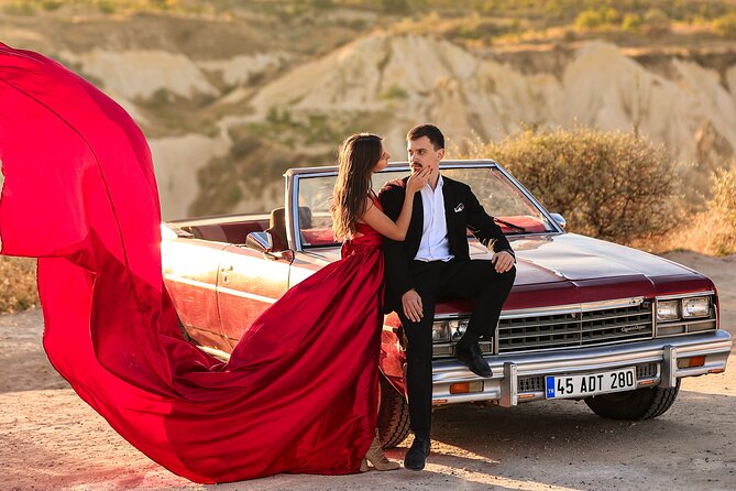 Cappadocia Private Photo Shoot with Flying Dress & Vintage Car - Logistics that matter: pickup timing, meeting point, and weather reality