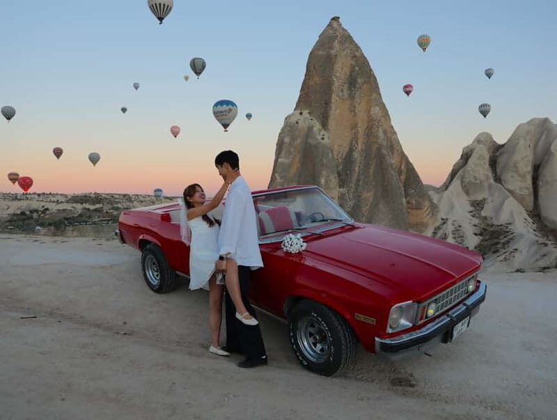 Cappadocia Sunrise or Sunset Photoshoot - Optional Extras: Flying Dress and Classic Car (If You Want the Story Look)