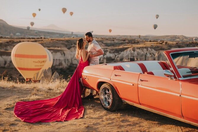 Classic Car Tour in Cappadocia with Local Wine - Rose Valley: fairy chimneys, hilltop views, and angle changes