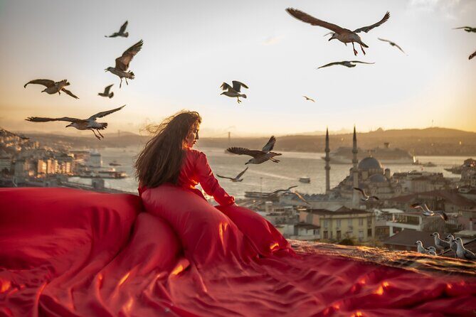 Flying Dress Photography on an Iconic Rooftop in Istanbul - Rooftop views near Süleymaniye Lokumcusu: start point and timing