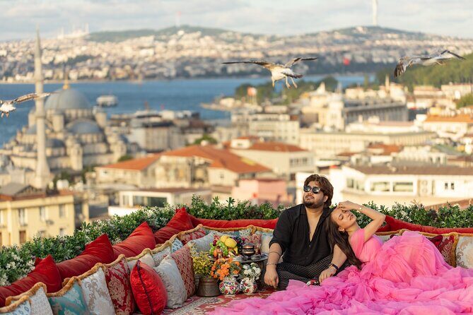 Flying Dress Photography on an Iconic Rooftop in Istanbul - Flying dress (or traditional dress) and the rooftop reality