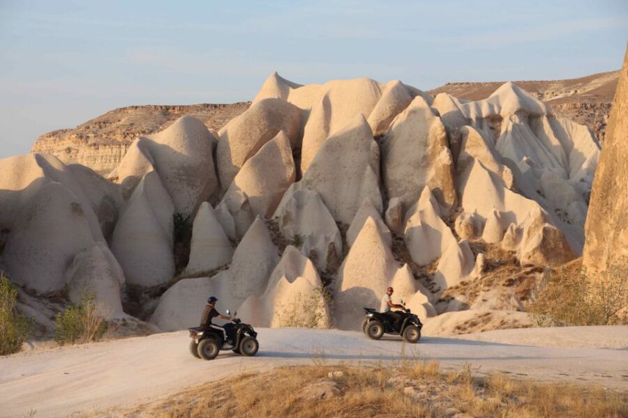 From Göreme: Cappadocia Valleys at Sunset ATV Tour - Getting picked up in Göreme and starting the ride before sunset