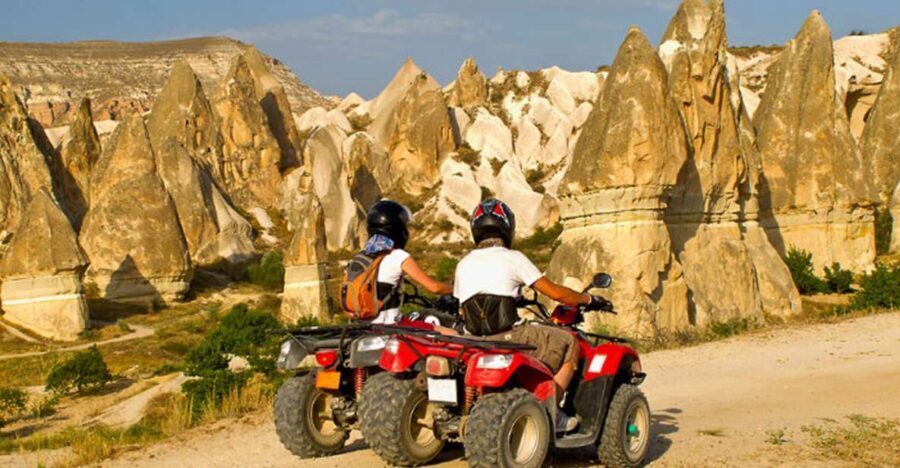 From Göreme: Cappadocia Valleys at Sunset ATV Tour - Red Valley on the ATV: your first look at fairy-chimney terrain