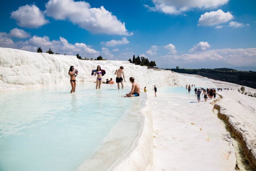 From Istanbul: Pamukkale Day Trip without Flights - First stop: landing near Pamukkale and going straight to the terraces