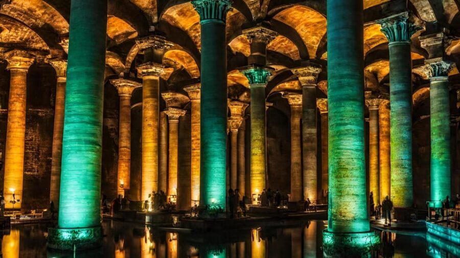 Istanbul: Basilica Cistern Tour, Discovering Medusa - Movie trivia in the cistern: 007 and Inferno filming spots