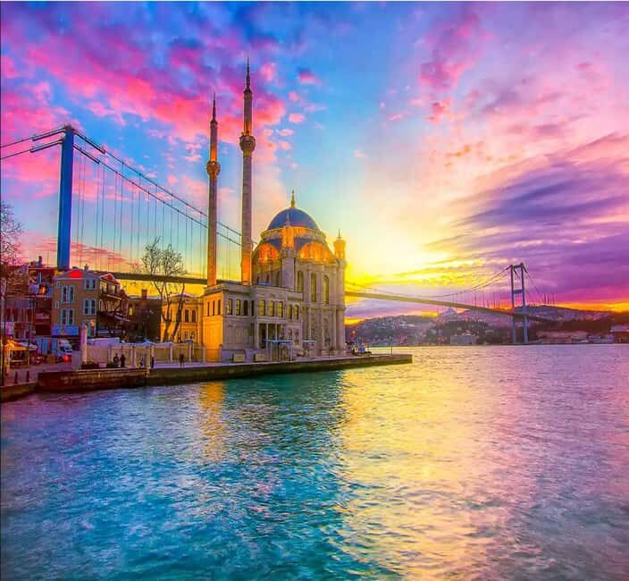 Istanbul Bosphorus Sunset Guided Cruise Tour - Maiden’s Tower, Dolmabahçe Palace, and the Bosphorus Bridge moments