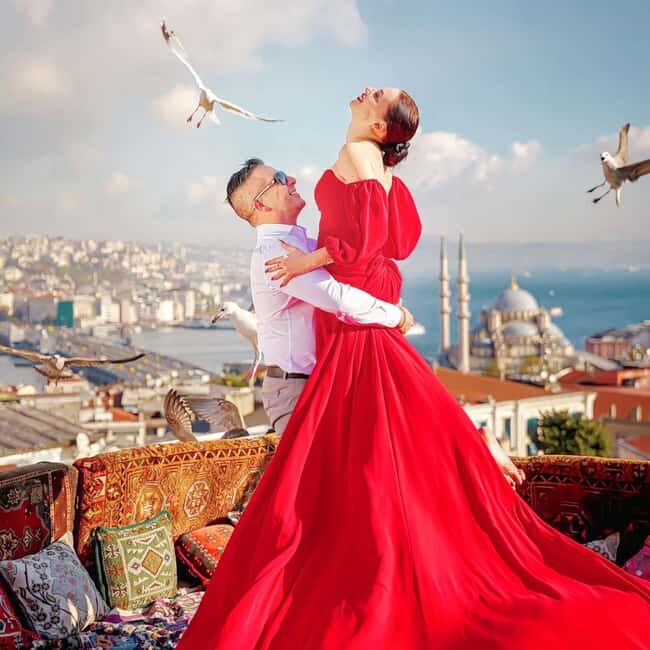 Istanbul: Photoshoot with Professional Photographer - Rooftop Flying Dress and Lightroom Shooting: The Fun Upgrade