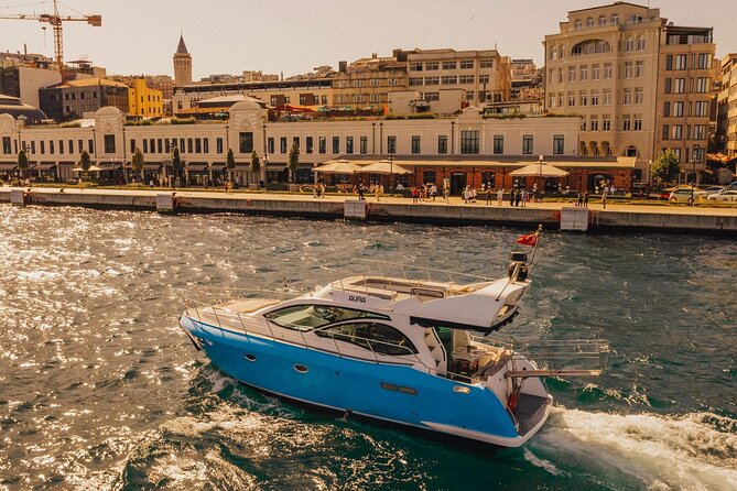 Istanbul Private Luxury Yacht on Bosphorus 14 mt 46feet - Galata Tower pass-by: watch the city’s past slide by