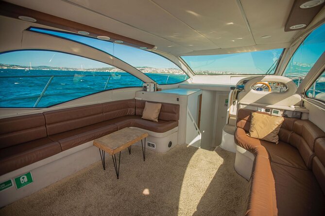 Istanbul Private Luxury Yacht on Bosphorus 14 mt 46feet - Galataport pass-by: modern port life along historic walls