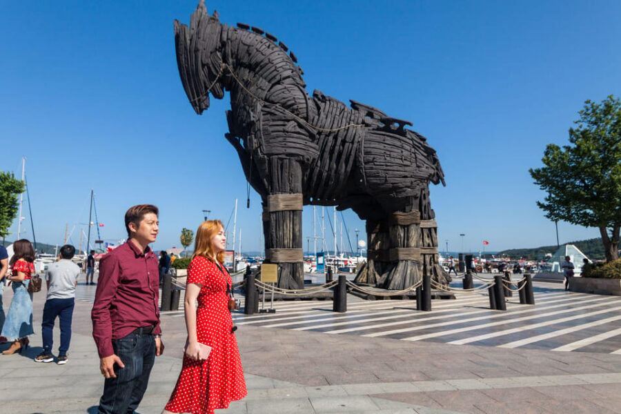 Istanbul: Troy Guided Bus Tour with Ferry Tickets & Lunch - Ferry time on the Dardanelles: the Europe–Asia moment you can feel