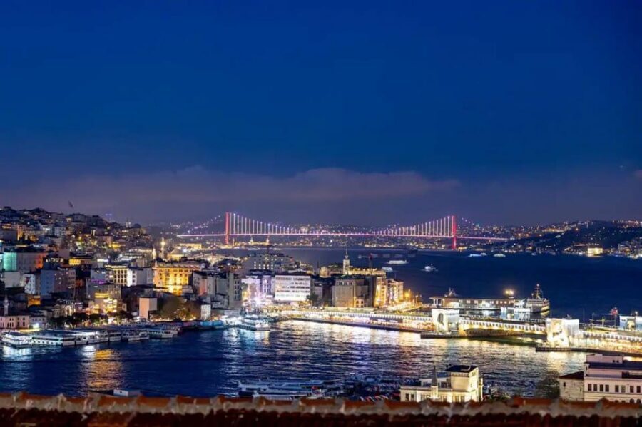 Istanbul: Turkish Food Night and Rooftop Experience - The rooftop stop: tea, coffee, and Istanbul lights