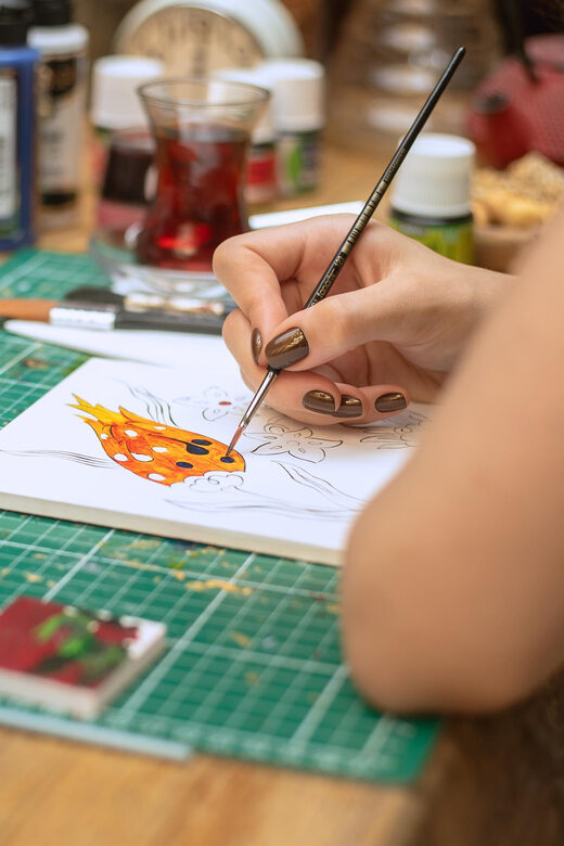 Istanbul: Turkish Tile Painting & Ceramic Workshop w/ Snacks - A Beginner-Friendly Workshop Where Your Tabak Becomes the Souvenir