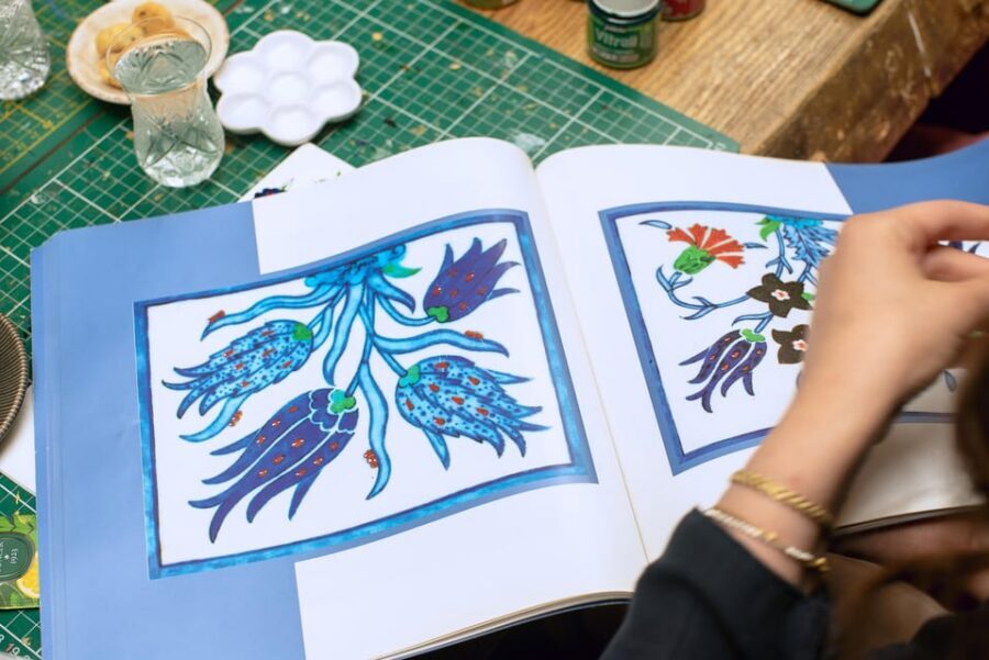 Istanbul: Turkish Tile Painting & Ceramic Workshop w/ Snacks - What You’ll Paint: Choosing Motifs and Getting It to Look Finished