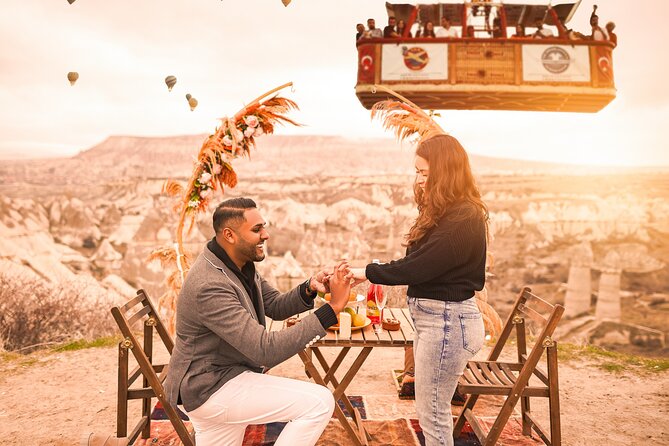 Marriage Proposal and Photoshoot in Cappadocia with Balloon view - Pickup, Private Group Size, and the 3-Hour Flow
