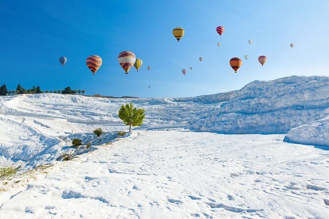 Pamukkale : Hot Air Balloon Sunrise Flight w/Transfer - Why a sunrise balloon flight works so well over Pamukkale