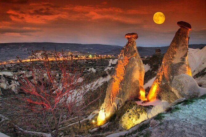 Private Red Tour+Underground city With Professional Guide+Vehicle - Pasabag (Monks Valley) fairy chimneys: multiple stems and caps