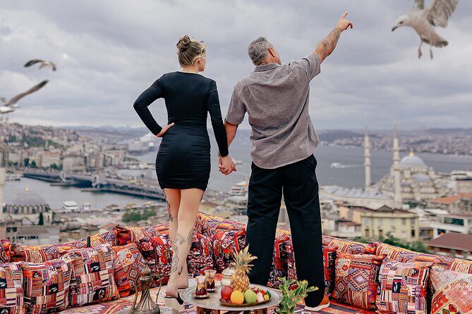 Rooftop Photoshoot in Istanbul - Rooftop studio time: Turkish lanterns, carpet style, and the art of not looking posed