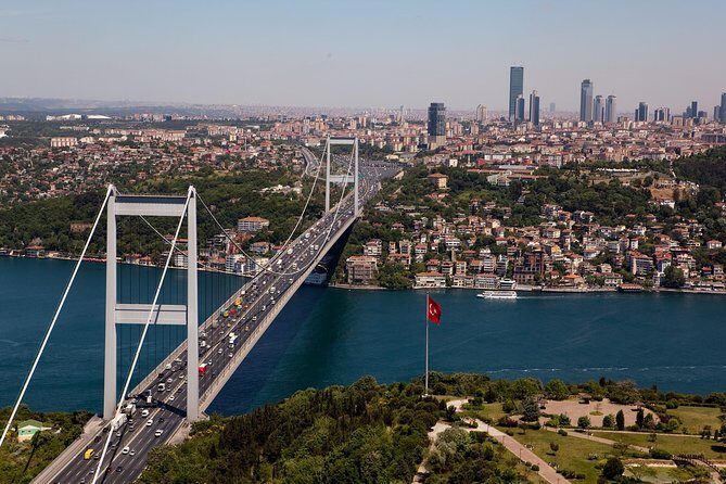 Sunset boat trip on the Bosphorus and Golden Horn - Asian + European Istanbul from one deck