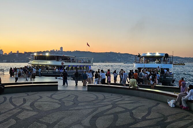 Sunset Cruise with Stop along Asia: Discover Istanbul's Bosphorus - The early sights: Galata Bridge, Galata Tower, and the Istanbul Painting Museum