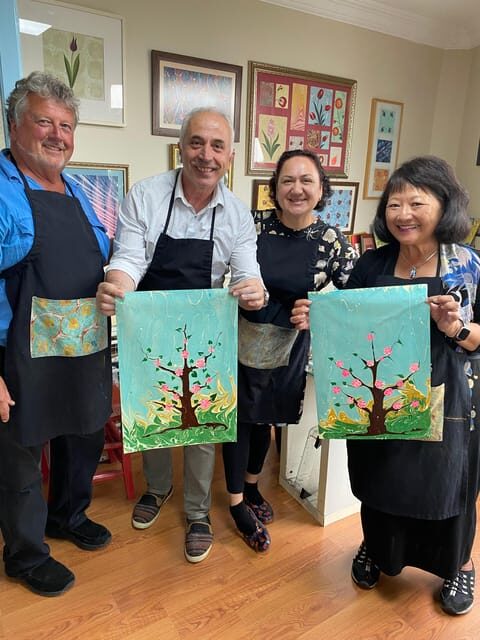 Turkish Marbling Paper Ebru Art Workshop - Tea, music, and rooftop pauses: A break from the museum sprint